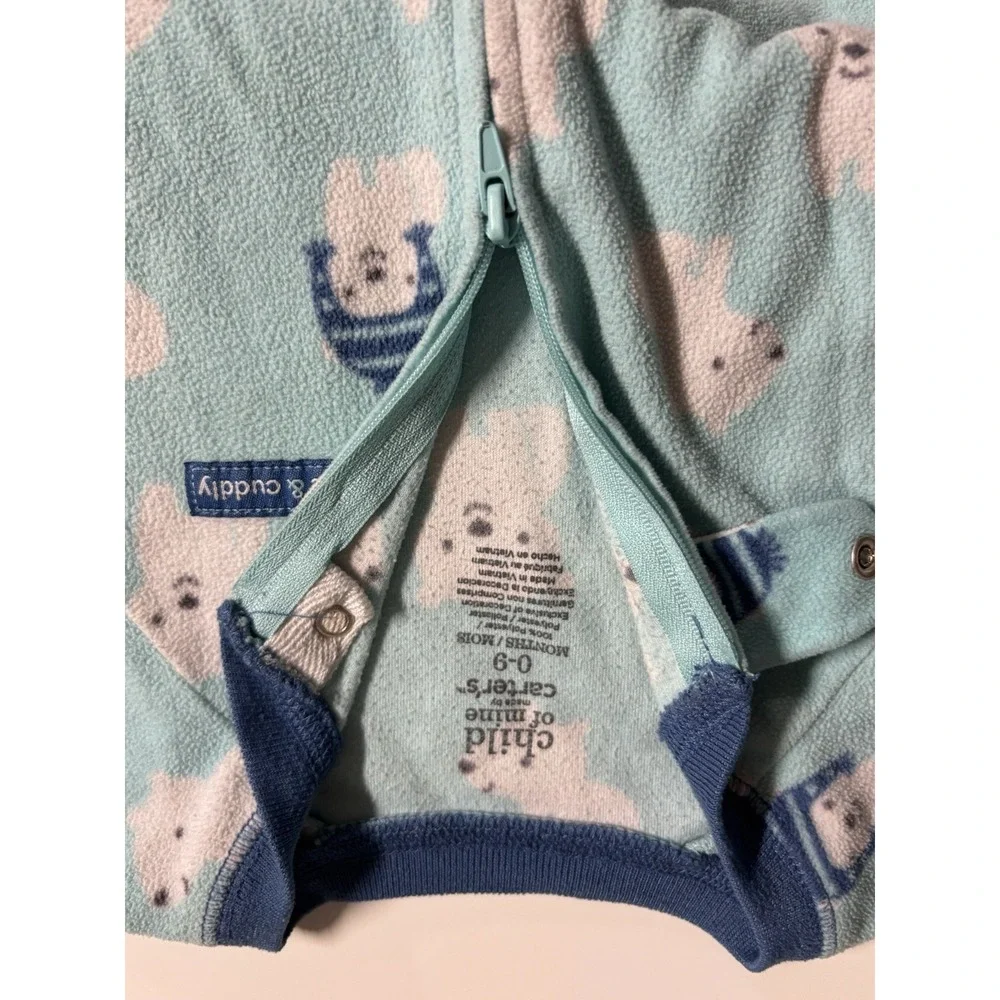 Child of Mine by Carters Baby Boy Blue Polar Bear Fleece Sleep Sack 0-9M